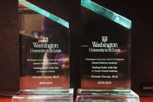 Medicine residency house staff honor Gerome Escota, MD, assistant professor of medicine, infectious diseases