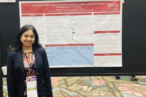 Gayathri Krishnan, MD, second year ID fellow presents posters at Annual Social Media Summit 2022