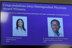 Abayomi Agbedi, MD, ID fellow 2007, receives 2022 Distinguished Physician Award