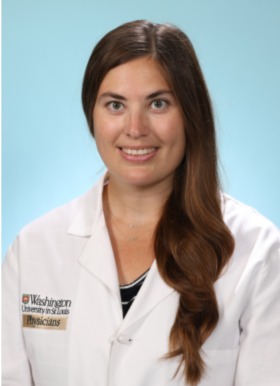 Elizabeth Daniels, MD wearing WashU Physicians coat