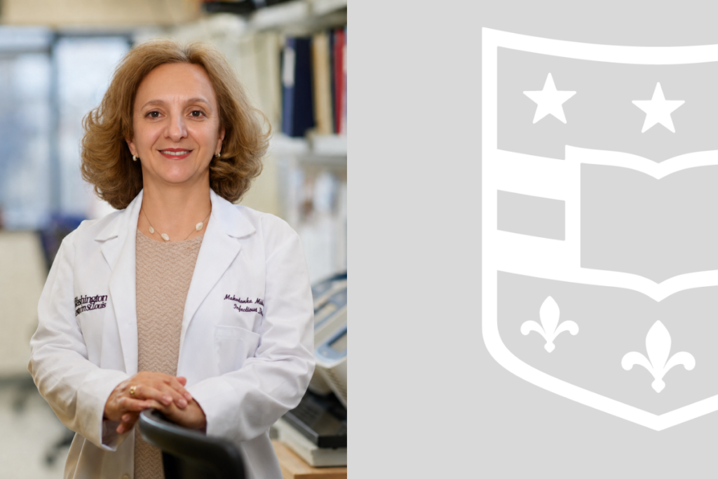 Photo of Dr. Makedonka Mitreva, PhD, FAAM, FASTMH in her lab in 2026.
