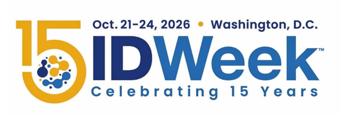 IDWeek 2026 in Washington D.C. October 21-24, 2026. Celebrating 15 years.