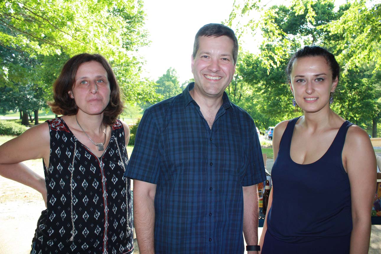 Jenn Philips (assistant professor), Dave Warren (professor) and Caline Mattar, (second-year fellow)