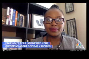 Independent scientists are calling on drugmakers to be more transparent about COVID-19 clinical trials and safety concerns. Mati Hlatshwayo Davis, MD, MPH joins several media outlets to discuss facts over fear.